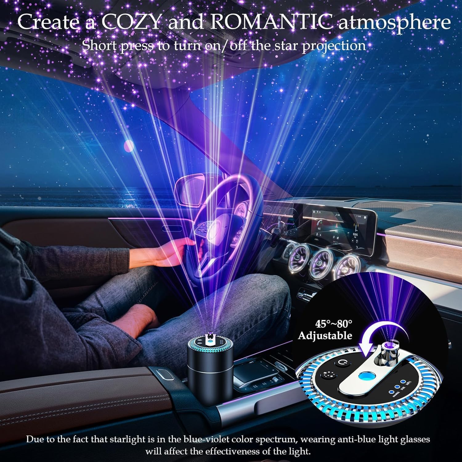AuraDrive™ Smart RGB Car Freshener – Fog Mist Scent Diffuser