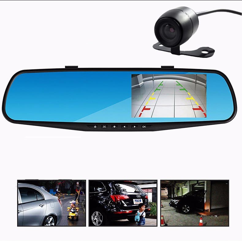 Vehicle Blackbox DVR with Full 1080 HD Touch Screen Rear View Camera