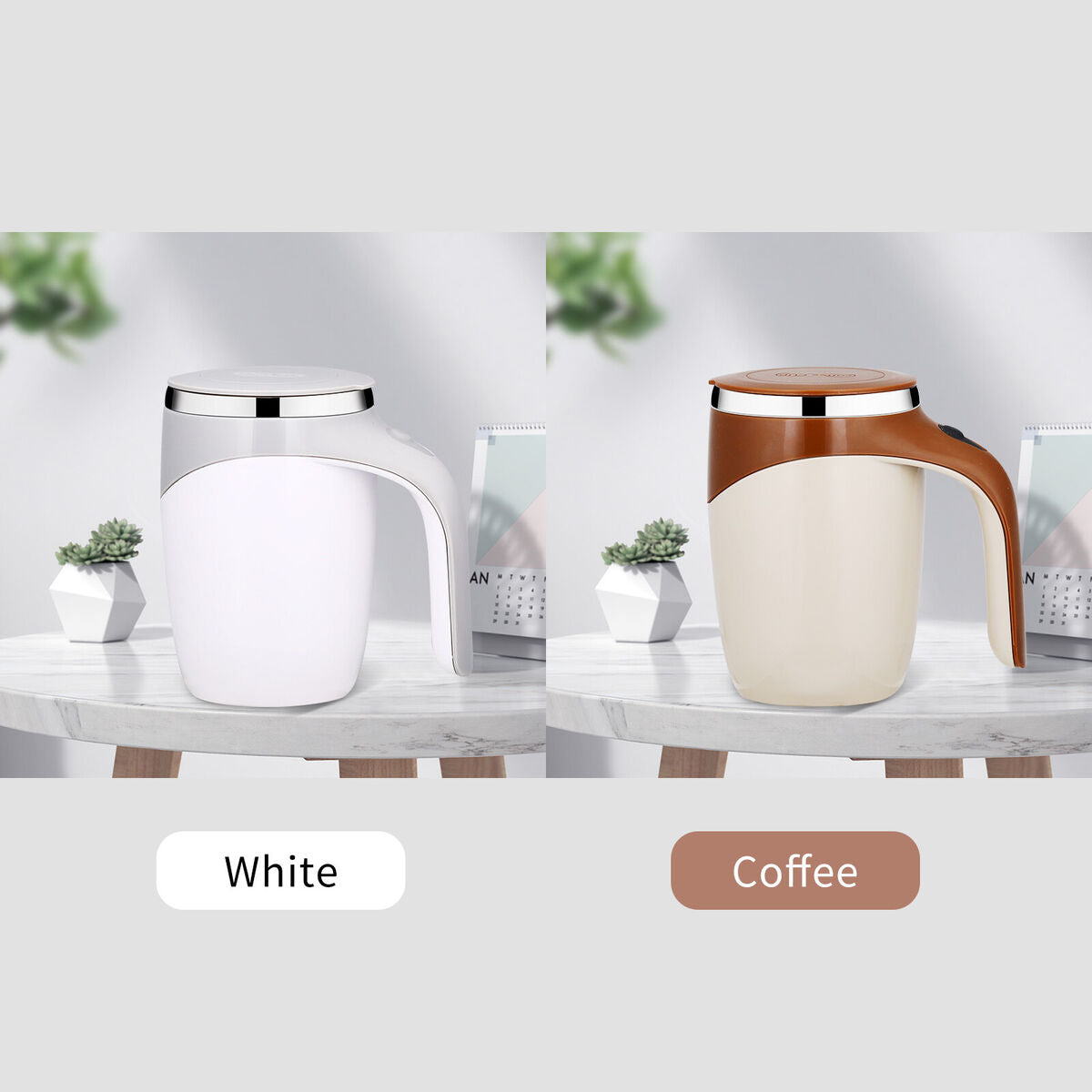 380mL Self Stirring Mug with Lid