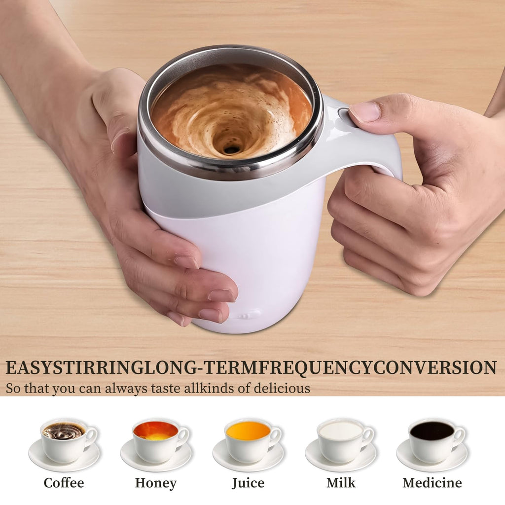 380mL Self Stirring Mug with Lid