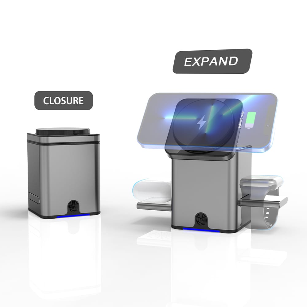 New Generation 3-in-1 Magnetic Pop-up Design Wireless Charger